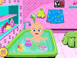 Флеш игра онлайн Великолепный ребенок в ванной / Adorable Little Baby Bath