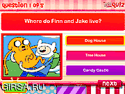 Флеш игра онлайн Время приключений! / Adventure Time Quiz 