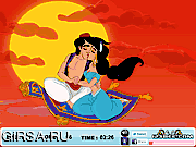 Флеш игра онлайн Aladdin's Love Kiss