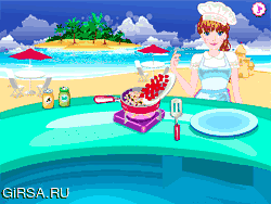 Флеш игра онлайн Аликай готовит морскую еду / Alicai Cooking Fever Seafood