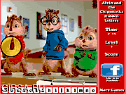 Флеш игра онлайн Найти предметы - Элвин и бурундуки / Alvin and the Chipmunks Hidden Letters Game 