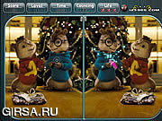 Флеш игра онлайн Alvin and the Chipmunks Spot the Difference