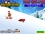 Флеш игра онлайн Элвин-горнолыжник / Alvin Downhill Skiing 