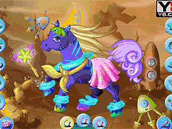 Флеш игра онлайн Восхитительная пони / Amazing Space Ponies