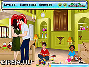Флеш игра онлайн Angelina and Brad Kissing
