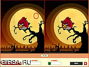 Флеш игра онлайн Найти отличия - Angry Birds