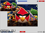 Флеш игра онлайн Злые птички. Мозайка / Angry Birds: Jigsaw Game 