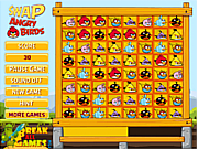 Флеш игра онлайн Приключения злых птичек / Angry Birds Matching Swap