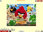 Флеш игра онлайн Angry Birds. Пазл