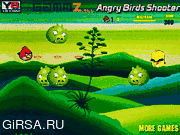 Флеш игра онлайн Злые птички атакуют! / Angry Birds Shooters 