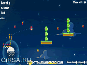 Флеш игра онлайн Злые космические птицы / Angry Birds Space Online