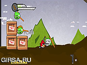 Флеш игра онлайн Приключение злых птичек / Angry Weirds 