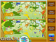 Флеш игра онлайн Цветные животные. Найти отличия