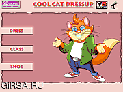 Флеш игра онлайн Одеваются-Прохладно Животное Кошка / Animal Dressup-Cool Cat