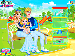 Флеш игра онлайн Анна и ребенок выбирают наряды
