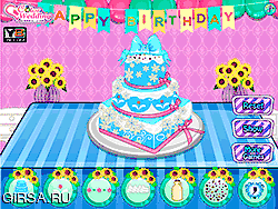Флеш игра онлайн Соревнование торта ко дню рождения Анны