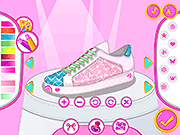 Флеш игра онлайн Ариана Вдохновил Дизайн Кроссовок  / Ariana Inspired Sneaker Design