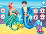 Флеш игра онлайн Ariel and Eric Wedding