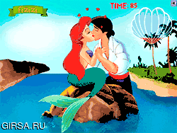 Флеш игра онлайн Ариэль Поцелуи / Ariel Kissing