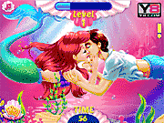 Флеш игра онлайн Подводный Ариэль Поцелуи