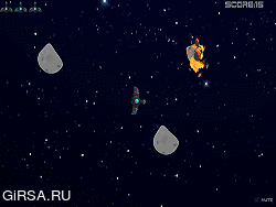 Флеш игра онлайн Астероиды