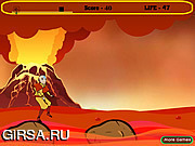 Флеш игра онлайн Аватар через вулкан / Avatar Cross The Lava