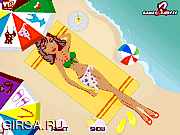 Флеш игра онлайн Малыш на пляже одевается / Babe on Beach Dress Up