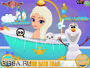 Флеш игра онлайн Ребенок Эльза Замороженные Душ / Baby Elsa Frozen Shower