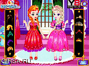 Флеш игра онлайн Эльза и Анна наряжаются / Baby Elsa With Anna Dress Up