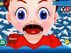 Флеш игра онлайн Проблемы с горлом зимой у ребенка Эммы