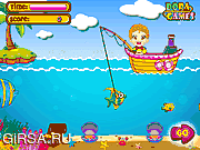 Флеш игра онлайн Детская рыбалка / Baby Fishing Games 