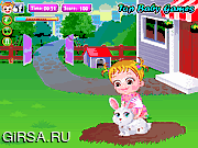 Флеш игра онлайн Малышка Хейзел - Уход за животными / Baby Hazel Pet Care 