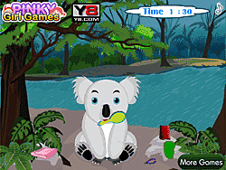 Флеш игра онлайн Ребенок коала лечиться после происшествия