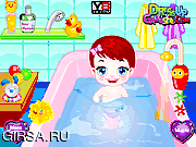 Флеш игра онлайн Купания малышки Лулу / Baby Lulu Bathing