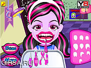 Флеш игра онлайн Монстрик у стоматолога / Baby Monster Teeth Problems