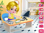Флеш игра онлайн Детские Приемной Одеваться / Baby Receptionist Dress Up