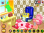 Флеш игра онлайн Губка Боб Декор комнаты / Baby SpongeBob Room Decor