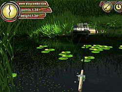 Флеш игра онлайн Рыбалка в заводе / Backwater Fishing