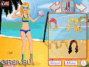 Флеш игра онлайн Пляжный волейбол с Барби / Barbie Beach Volleyball
