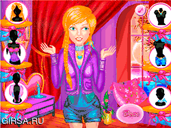 Флеш игра онлайн Макияж красотки Барби