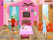 Флеш игра онлайн Оформление спальной комнаты для Барби