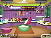Флеш игра онлайн Праздничный торт Барби