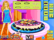 Флеш игра онлайн Шоколадный торт для Барби