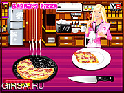 Флеш игра онлайн Пицца для Барби / Barbie Cooking Pizza 