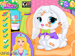 Флеш игра онлайн Спасение кролика Barbie Easter / Barbie Easter Bunny Rescue