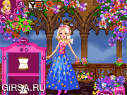 Флеш игра онлайн Барби. Цветочная принцесса наряжается / Barbie Floral Princess Dress Up