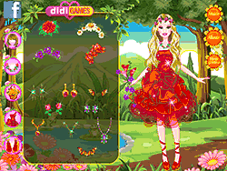 Флеш игра онлайн Барби цветочная девушка