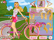 Флеш игра онлайн Барби на велосипеде