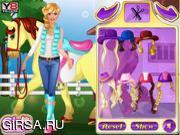 Флеш игра онлайн Барби и верховая езда