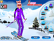 Флеш игра онлайн Барби выходит спорт / Barbie Goes Snowboarding